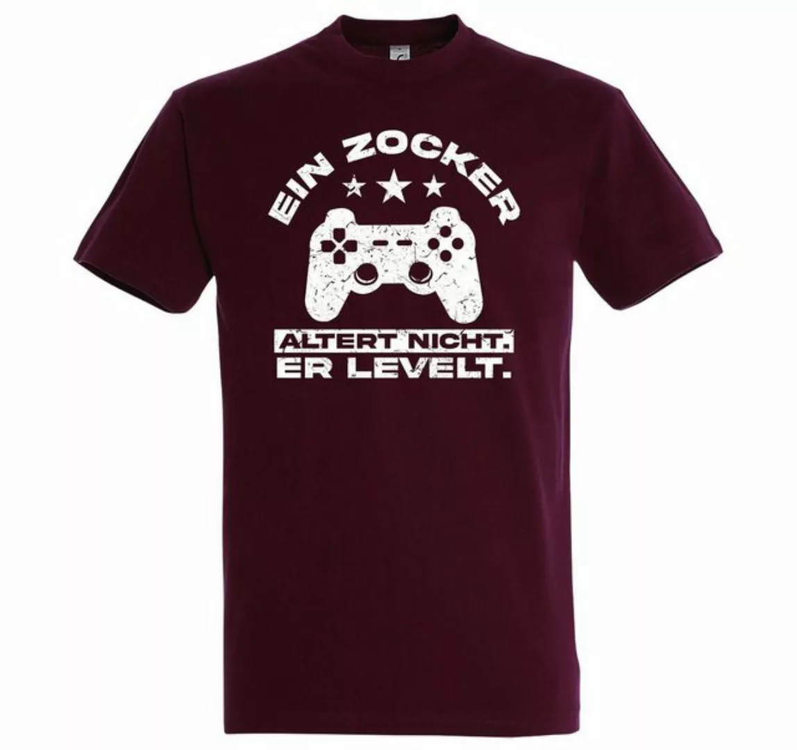 Youth Designz T-Shirt Ein Zocker altert nicht, er LEVELT! Herren Shirt mit günstig online kaufen