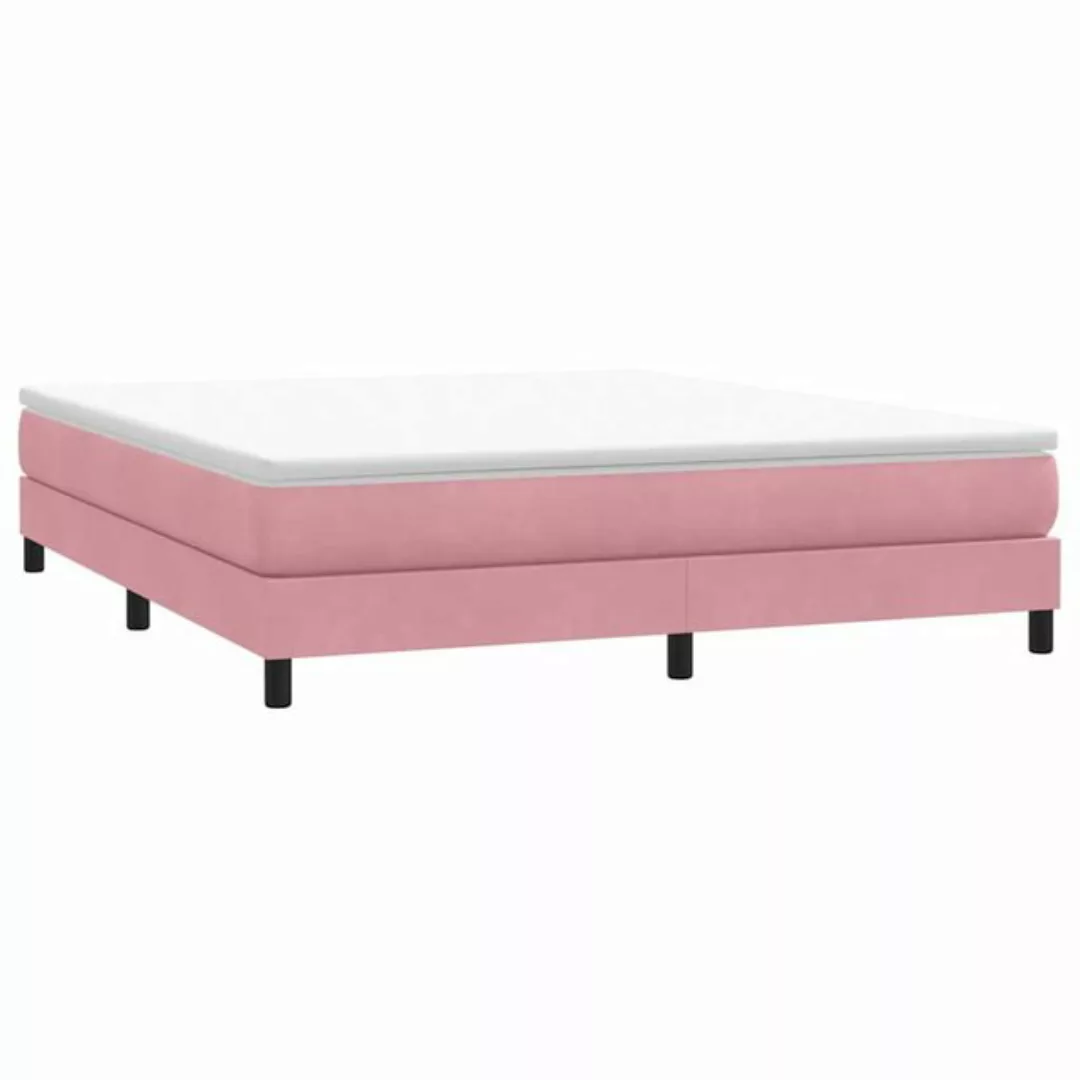 vidaXL Bett Boxspringbett ohne Matratze Rosa 180x220 cm Samt günstig online kaufen