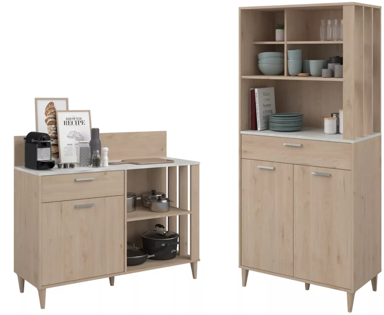 Parisot Schrank-Set "Gala 2", (Set, 2 St.), dekorative Claustra an den Seit günstig online kaufen