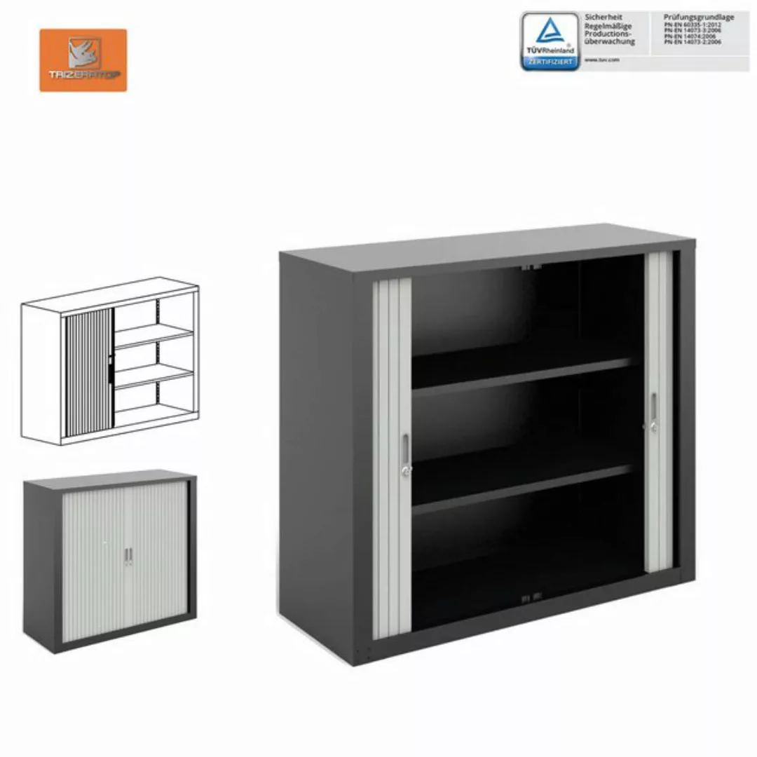 TRIZERATOP Aktenschrank Aktenschrank 120x45x105 cm 42kg Rolladenschrank günstig online kaufen