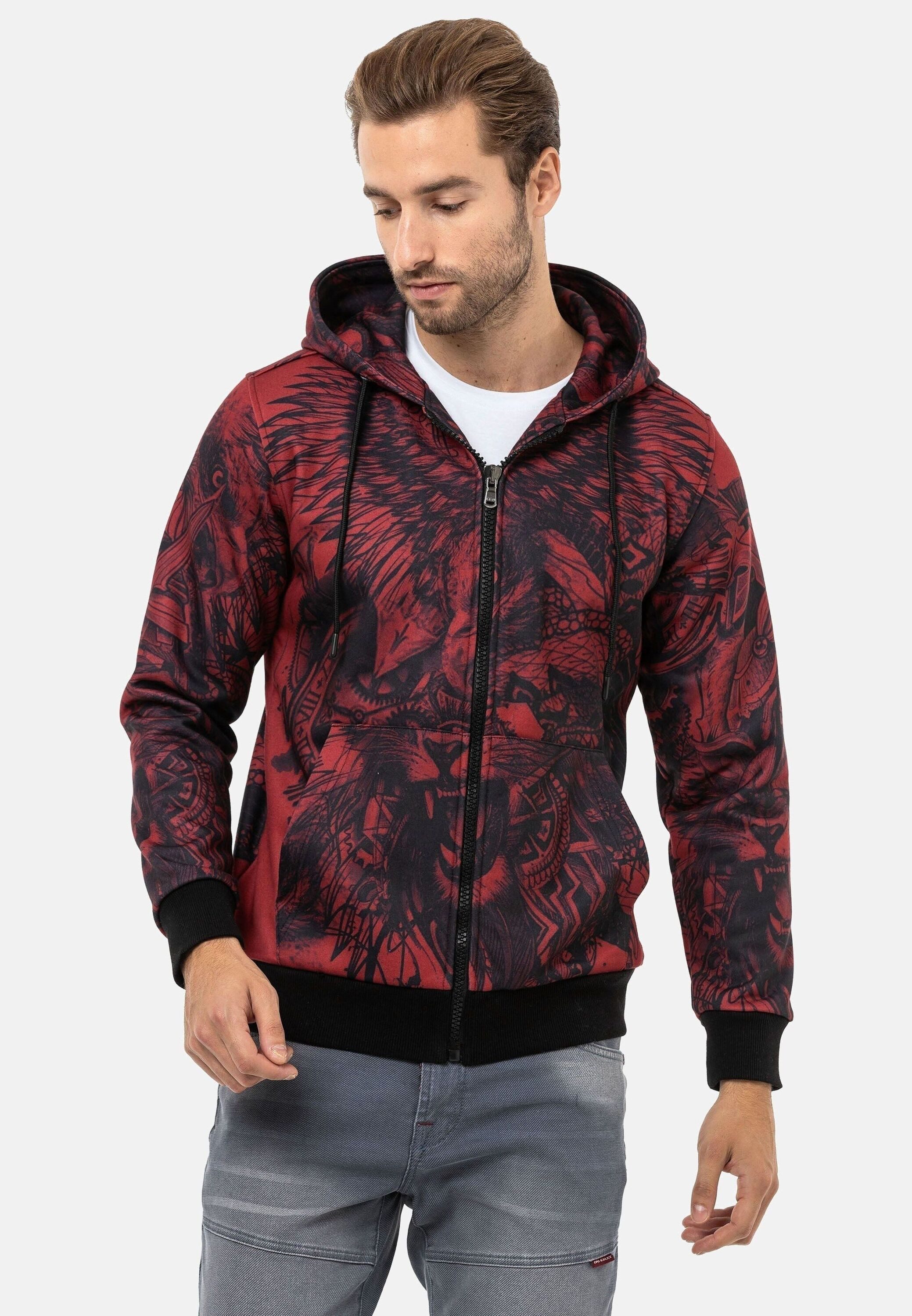 Cipo & Baxx Sweatjacke "Jacken", mit auffälligem Print, CL559 günstig online kaufen