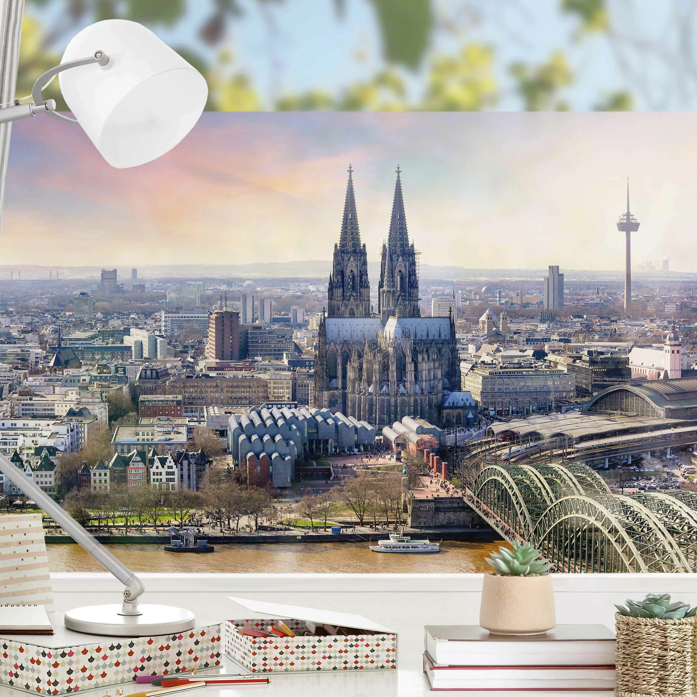 Fensterfolie Köln Skyline mit Dom günstig online kaufen