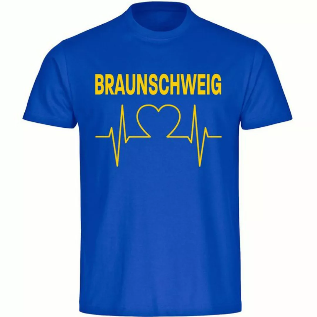 multifanshop T-Shirt Herren Braunschweig - Herzschlag - Männer günstig online kaufen