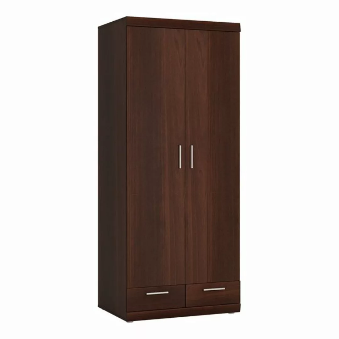 Lomadox Kleiderschrank IMPERIA-129 Schrank Garderobenschrank 80 cm Nussbaum günstig online kaufen