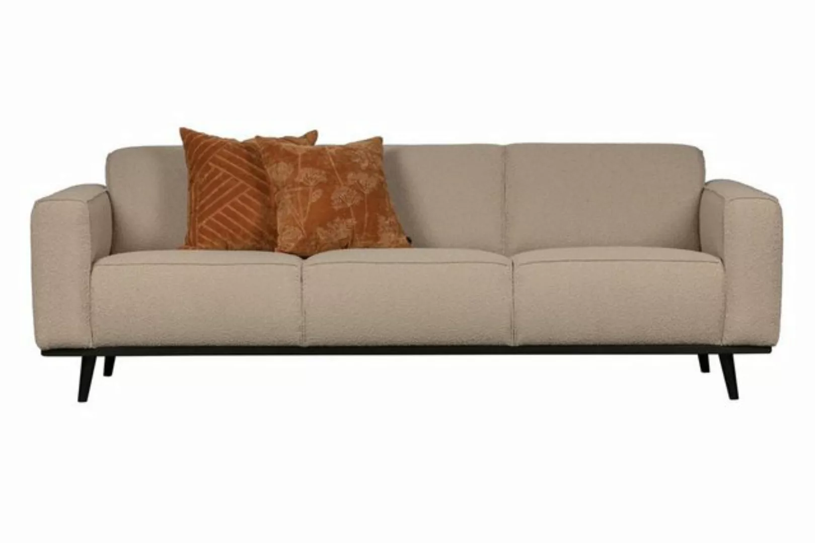 BePureHome Sofa Statement 3-Sitzer - Bouclé Beige, Federkern, Freistellbar günstig online kaufen