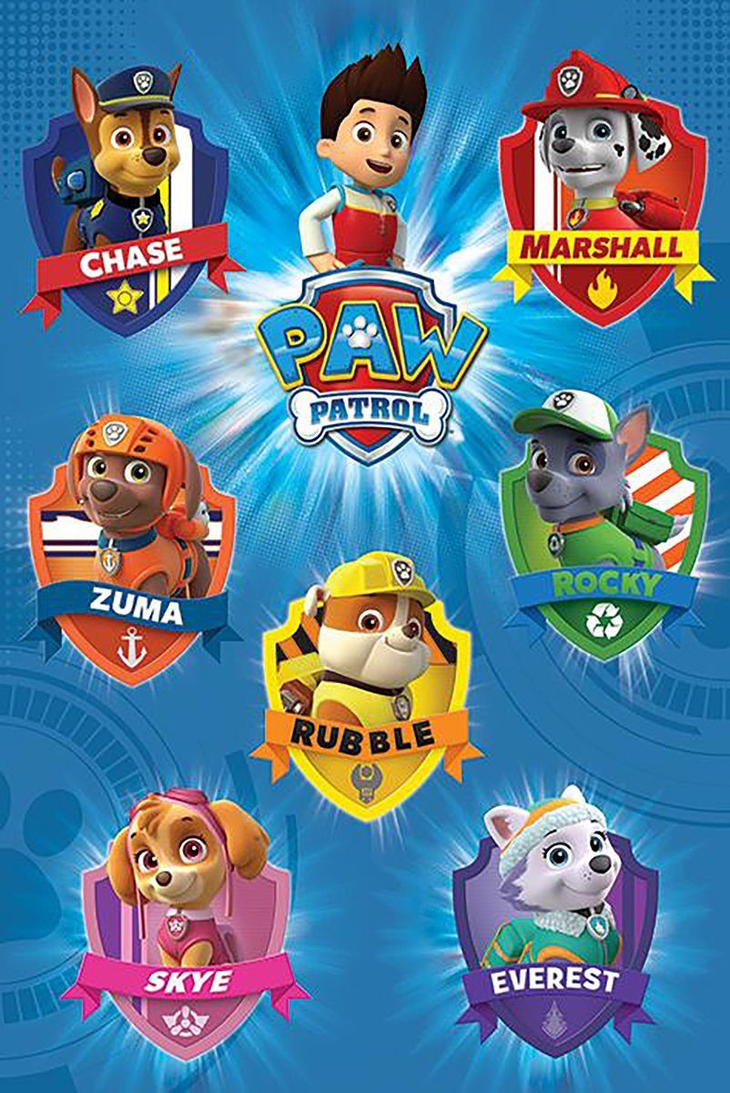 PYRAMID Poster Paw Patrol Poster Crests günstig online kaufen