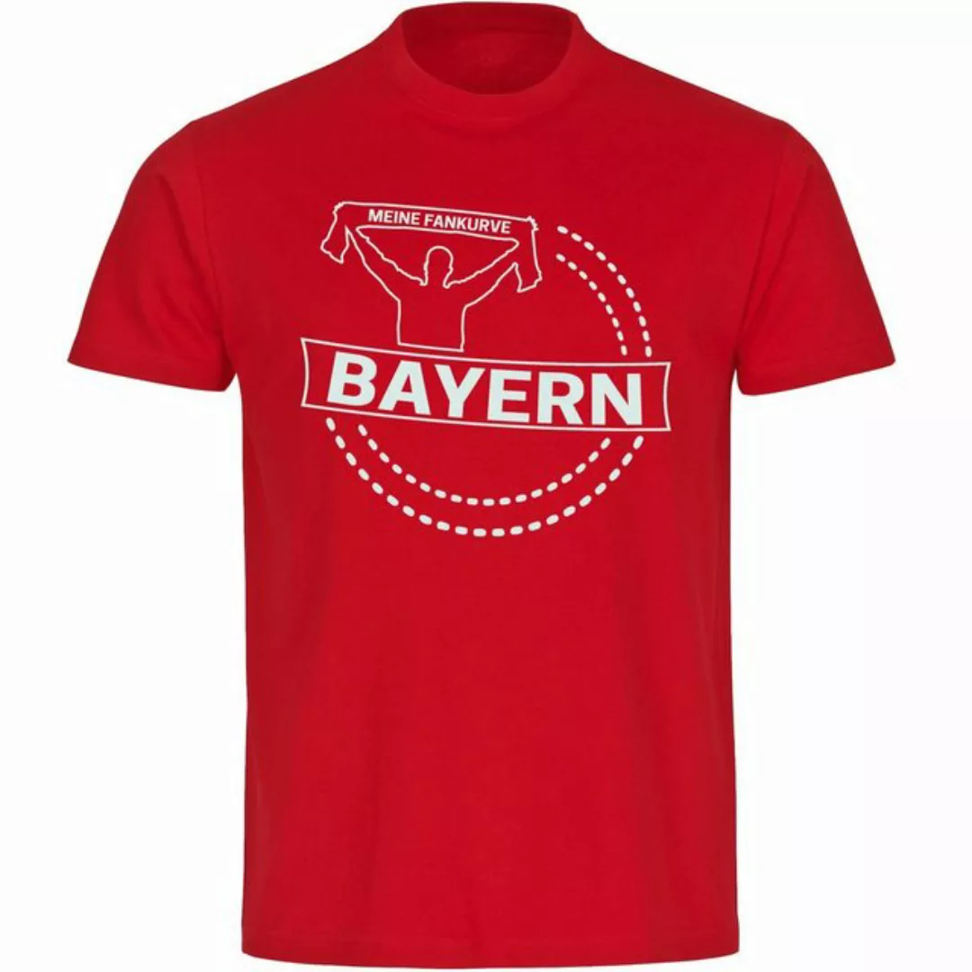 multifanshop T-Shirt Herren Bayern - Meine Fankurve - Männer günstig online kaufen