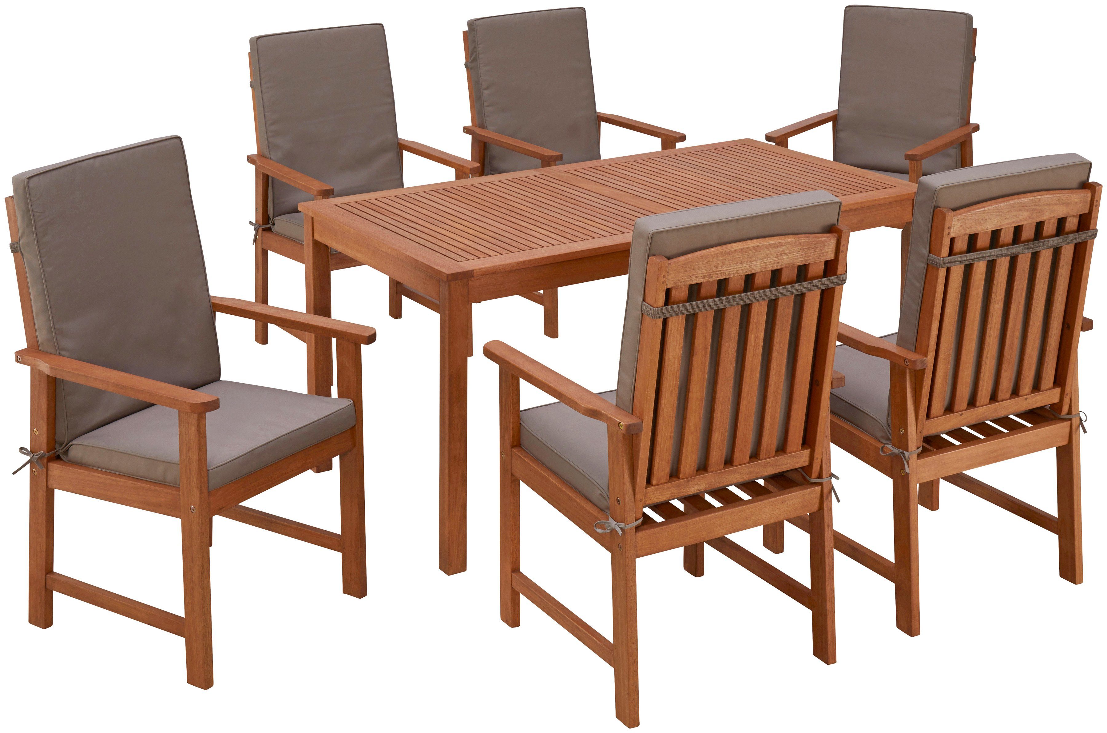 MERXX Garten-Essgruppe Montana, (13-tlg., 6x Sessel, günstig online kaufen