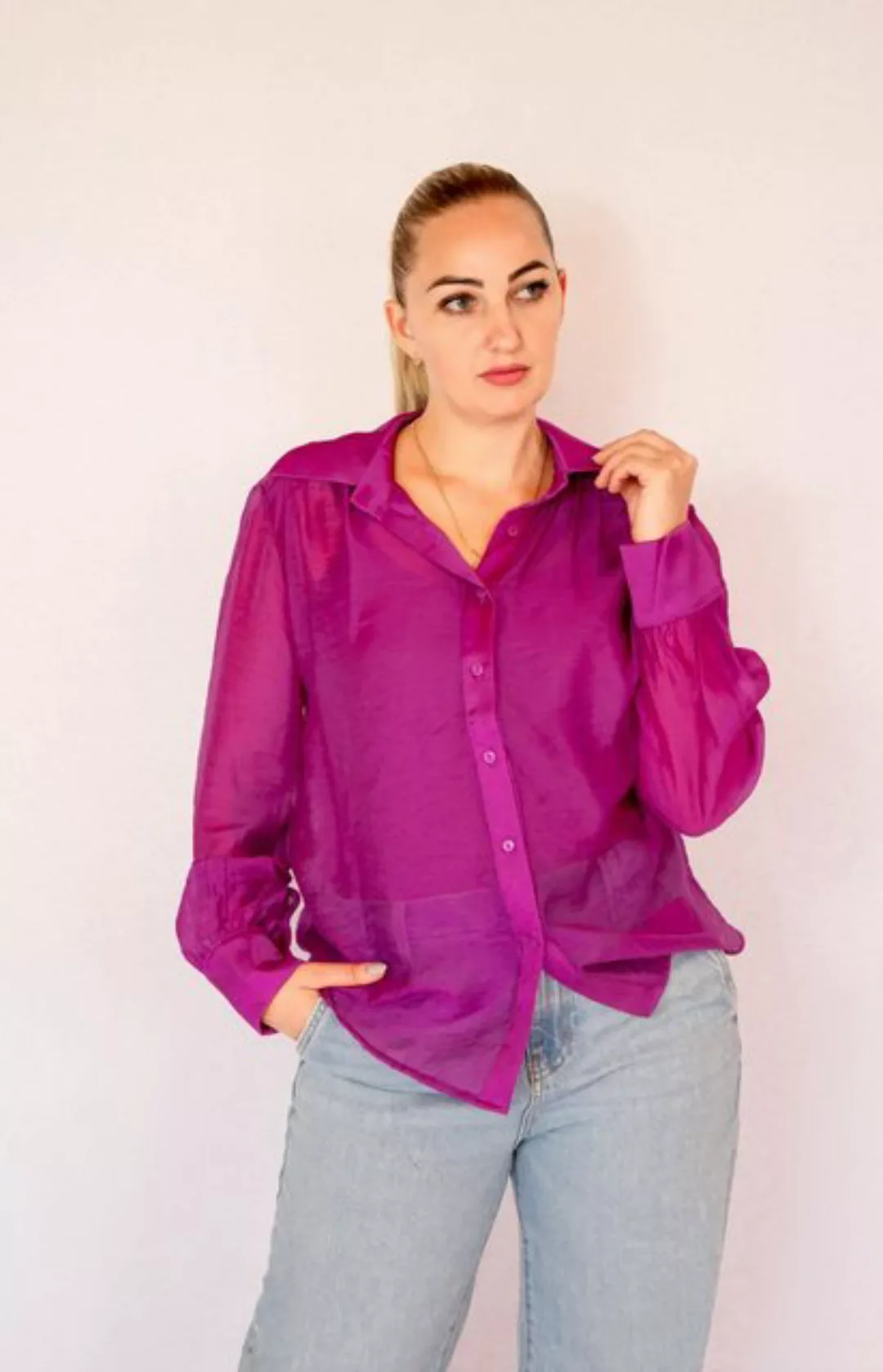 MonCaprise by Clothè Hemdbluse Bluse mit Top transparent & oversized Lyocel günstig online kaufen