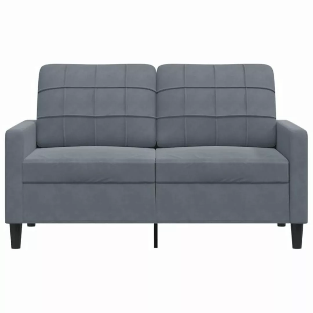 vidaXL Sofa 2-Sitzer-Sofa Dunkelgrau 120 cm Samt günstig online kaufen