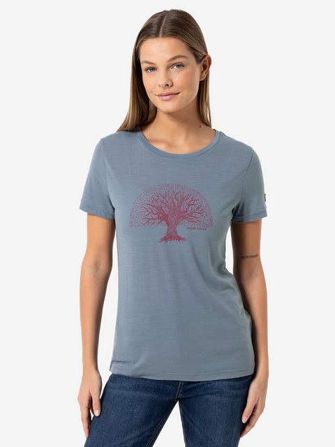 SUPER.NATURAL Print-Shirt Merino T-Shirt W TREE OF KNOWLEDGE TEE geruchshem günstig online kaufen