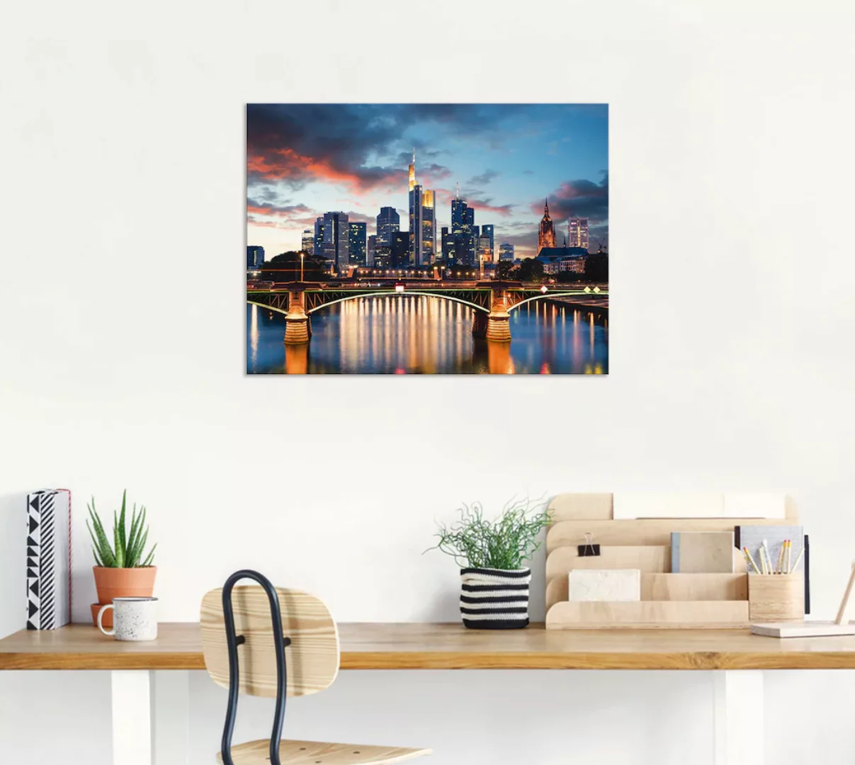 Artland Wandbild »Frankfurt am Main Skyline II«, Deutschland, (1 St.), als günstig online kaufen