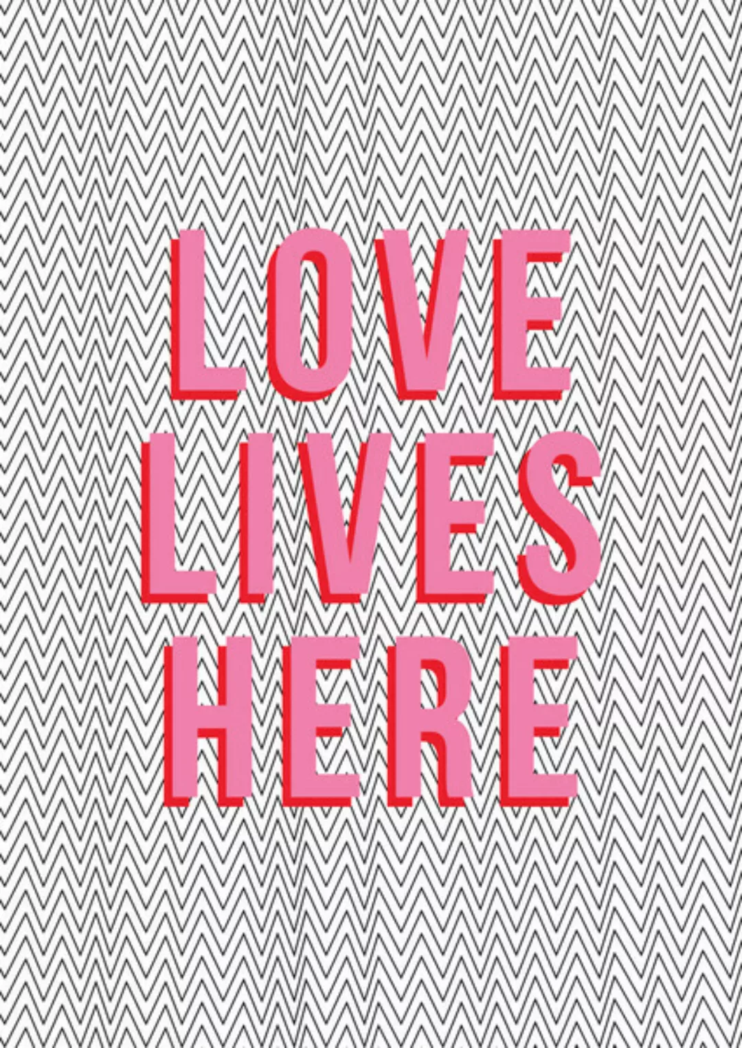 Poster / Leinwandbild - Love Lives Here günstig online kaufen
