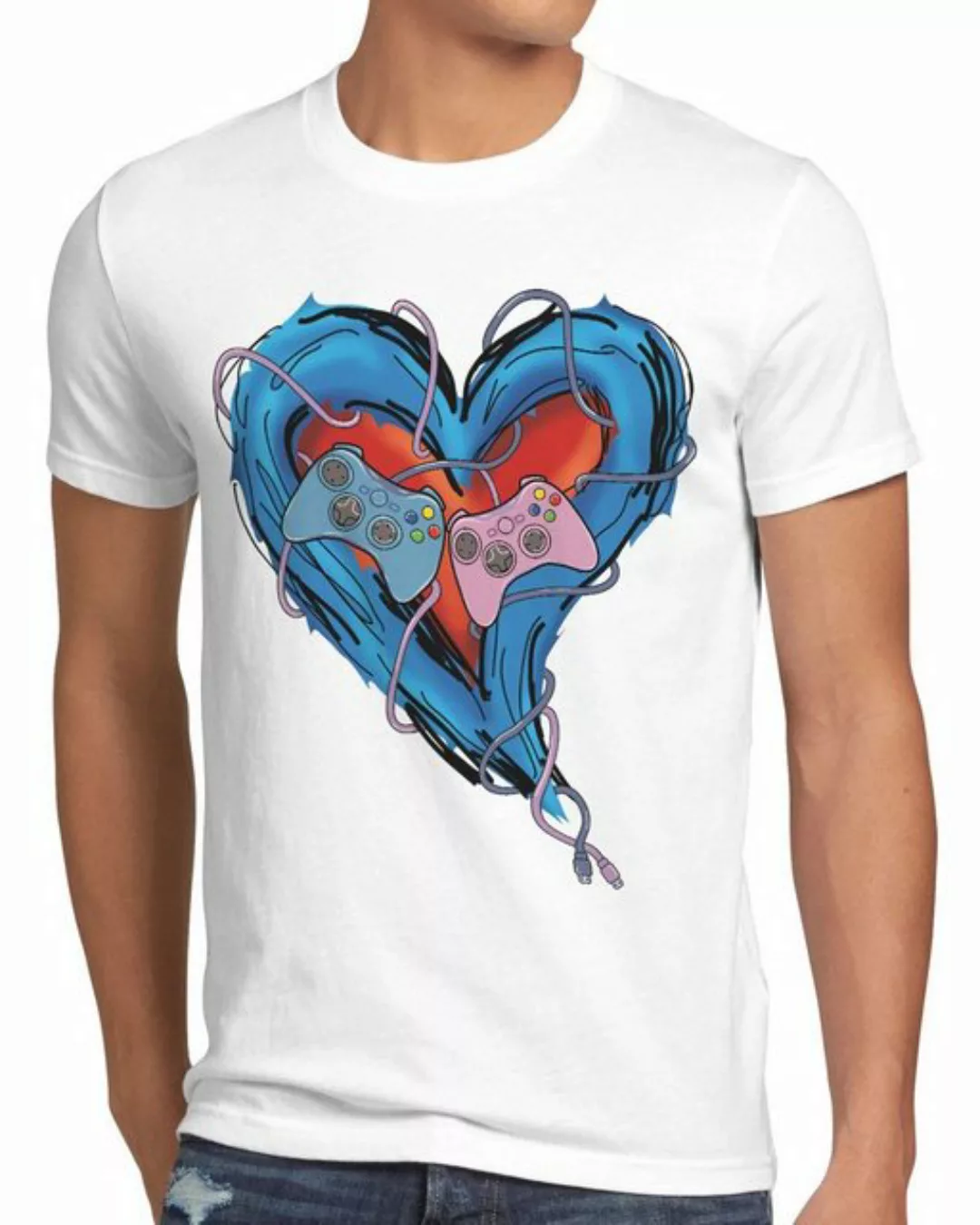 style3 T-Shirt Gamer Love videospiel partnerschaft liebe günstig online kaufen