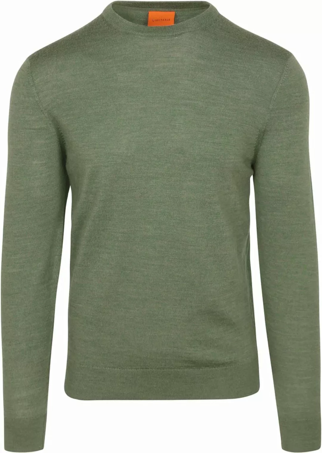 Suitable Merino Pullover Mid Grün - Größe S günstig online kaufen