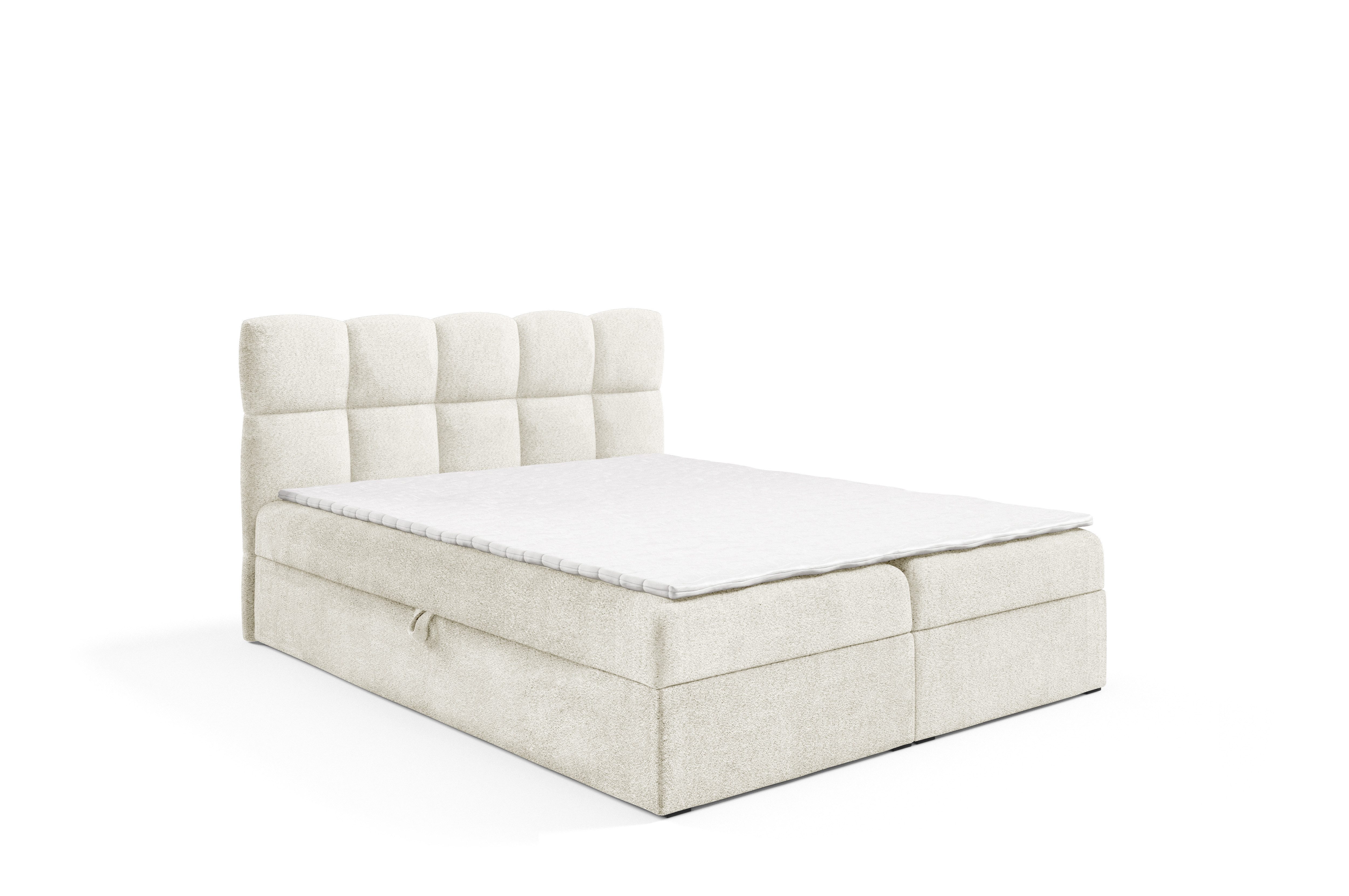 yourhouse24 Boxspringbett Negros, Doppelbett mit Bonell-Matratze günstig online kaufen