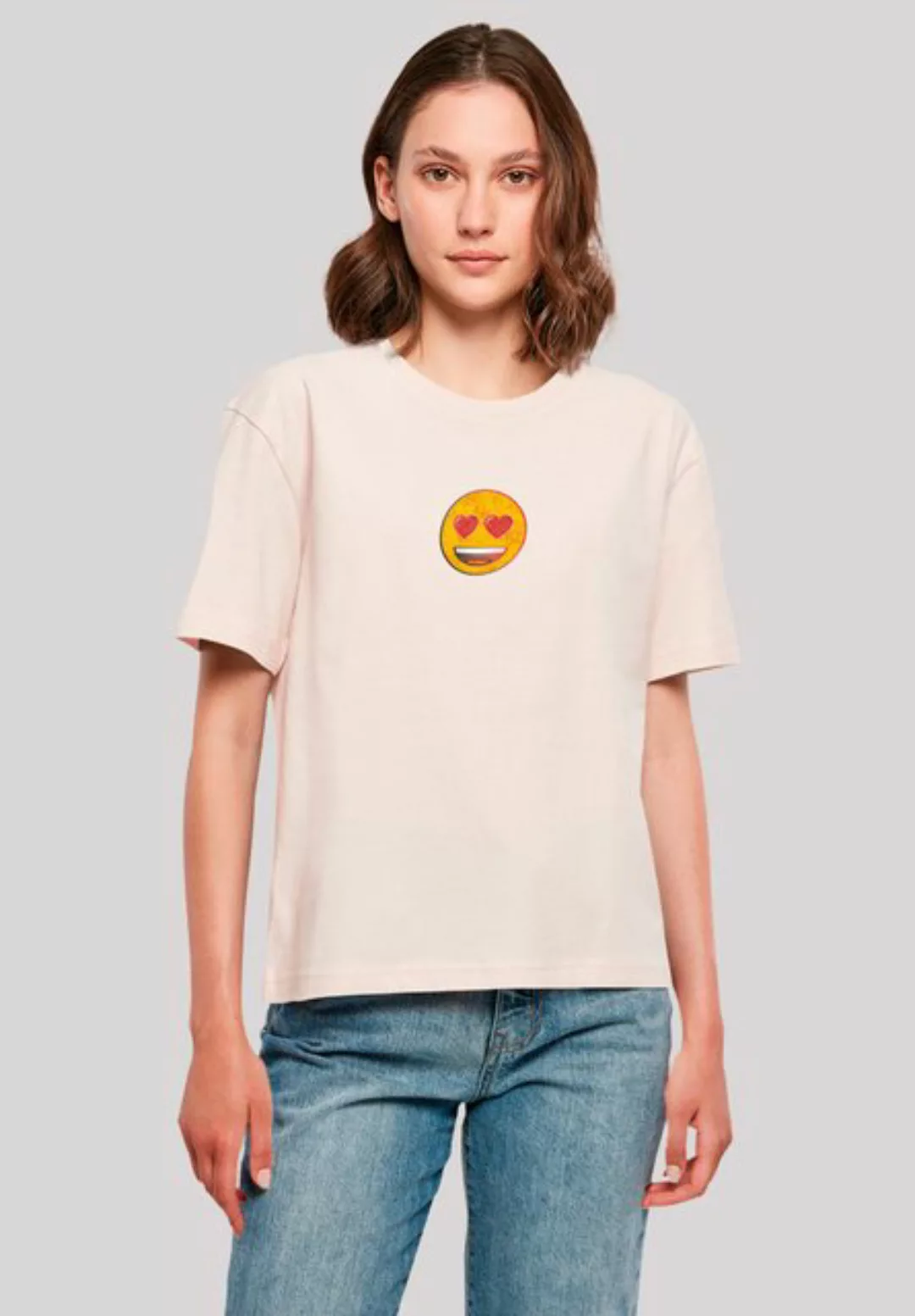 emoji couture T-Shirt Smiling furry yellow face jewel hearted eyes Premium günstig online kaufen