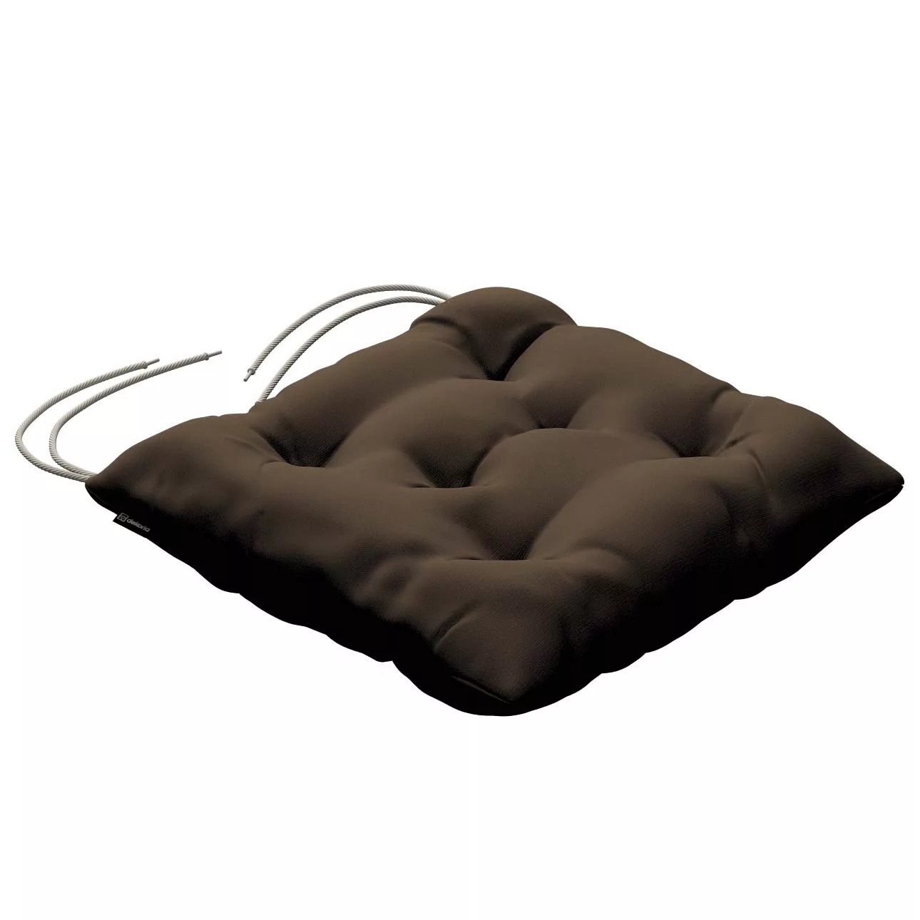 Stuhlkissen Thomas mit Bindeschnur, mocca, 38 x 38 x 8 cm, Cotton Panama (7 günstig online kaufen