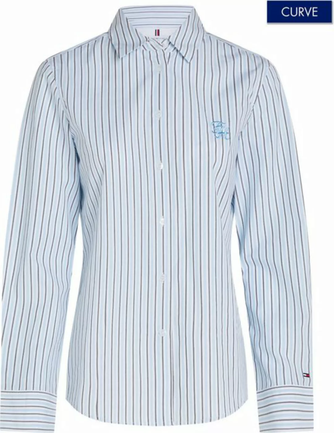 Tommy Hilfiger Curve Hemdbluse CRV STRIPE REGULAR SHIRT Große Größen günstig online kaufen