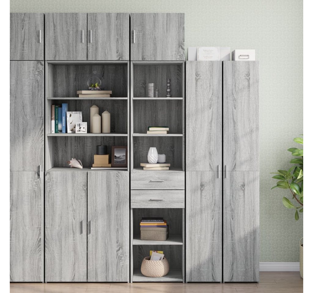 vidaXL Schrankmodule Hochschrank Schmal Grau Sonoma 45x42,5x225 cm Holzwerk günstig online kaufen