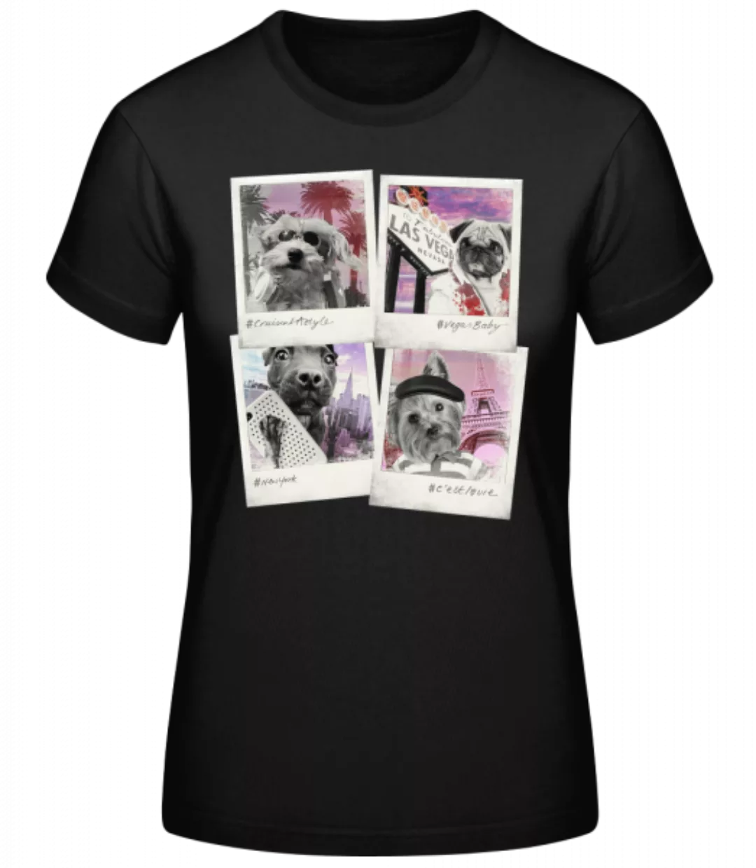 Hunde Polaroids · Frauen Basic T-Shirt günstig online kaufen
