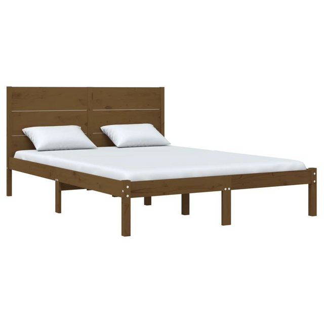 vidaXL Bett Massivholzbett ohne Matratze Honigbraun 120x200 cm Kiefernholz günstig online kaufen