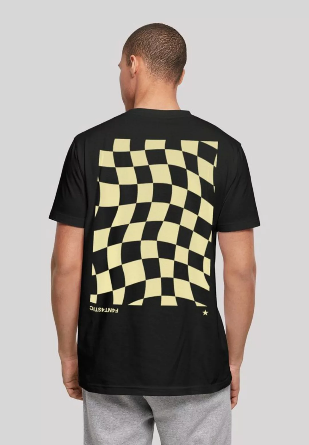 F4NT4STIC T-Shirt "Wavy Schach Muster", Print günstig online kaufen