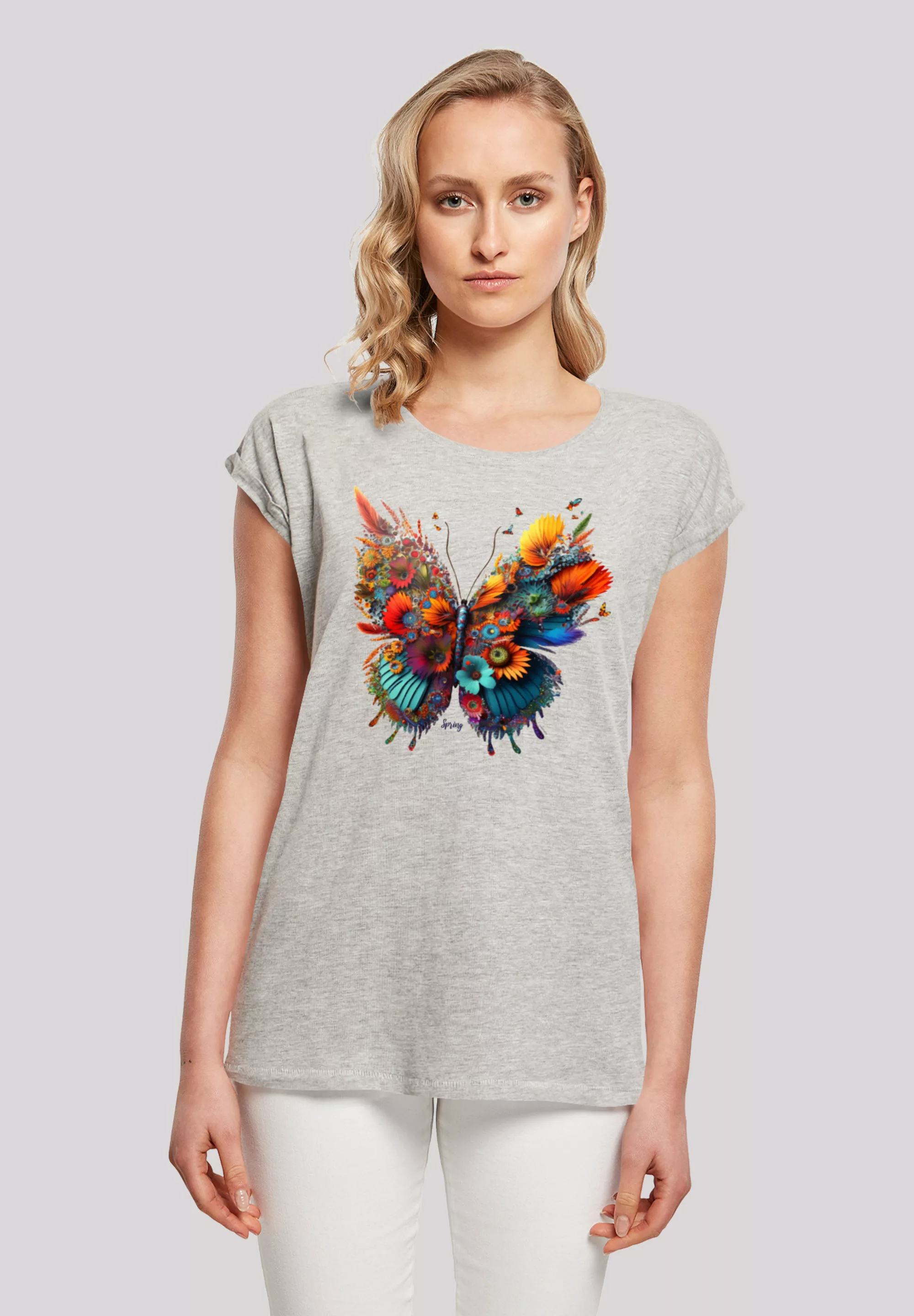 F4NT4STIC T-Shirt "Schmetterling Blumen", Print günstig online kaufen