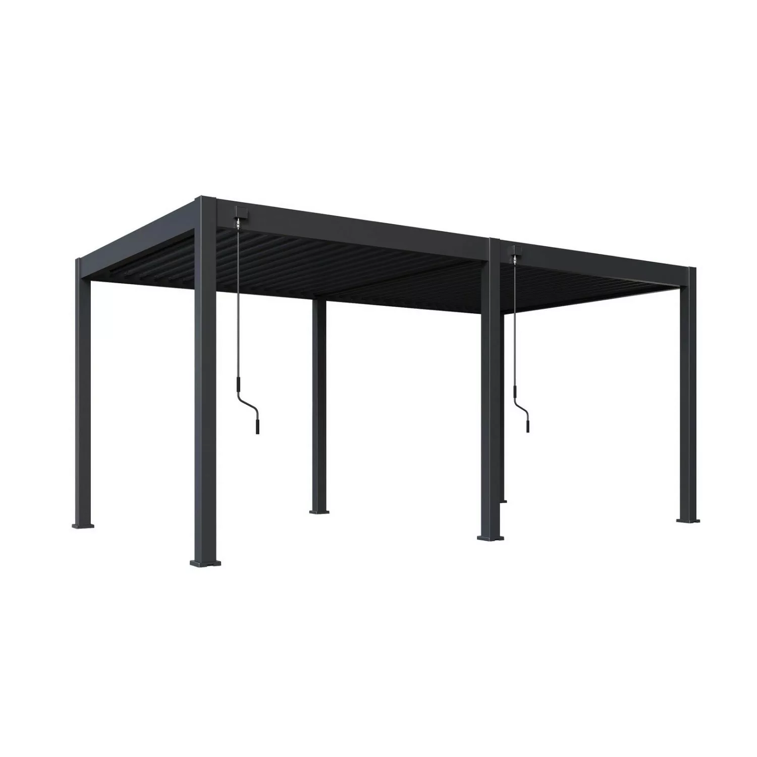 Weide Classic Alu-Stahl Pavillon 3 x 5,3 M Anthrazit Pergola Freistehend günstig online kaufen