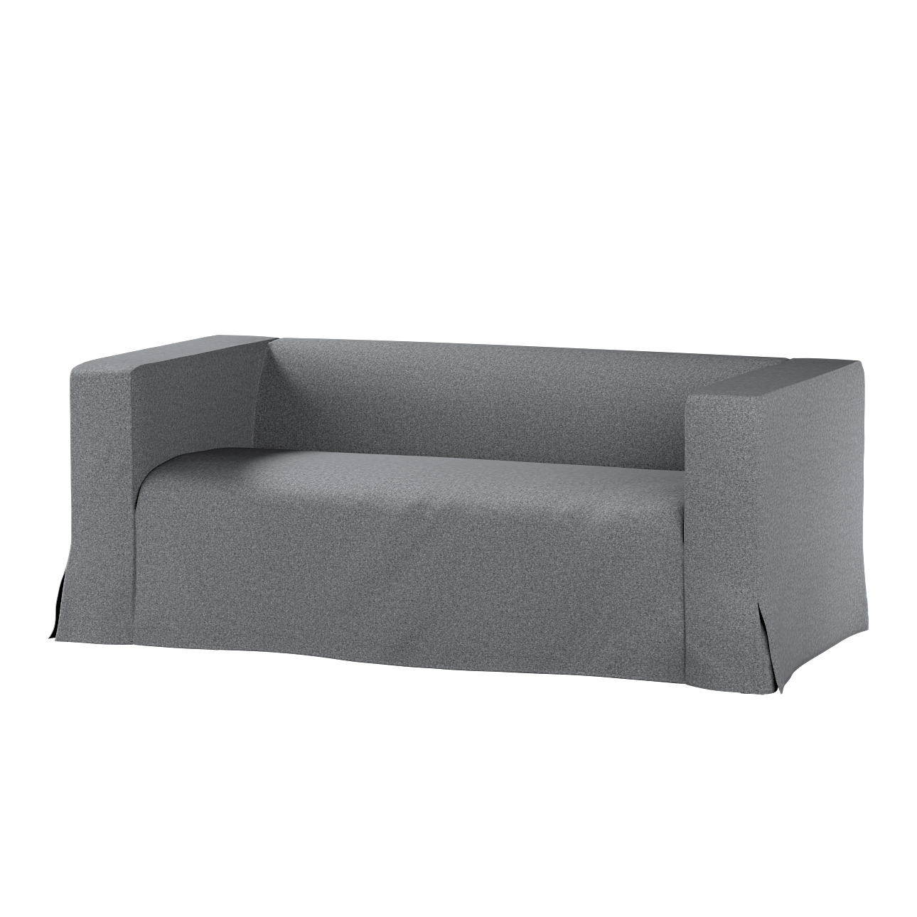 Bezug für Klippan 2-Sitzer Sofa, lang mit Kellerfalte, dunklegrau, Klippan günstig online kaufen