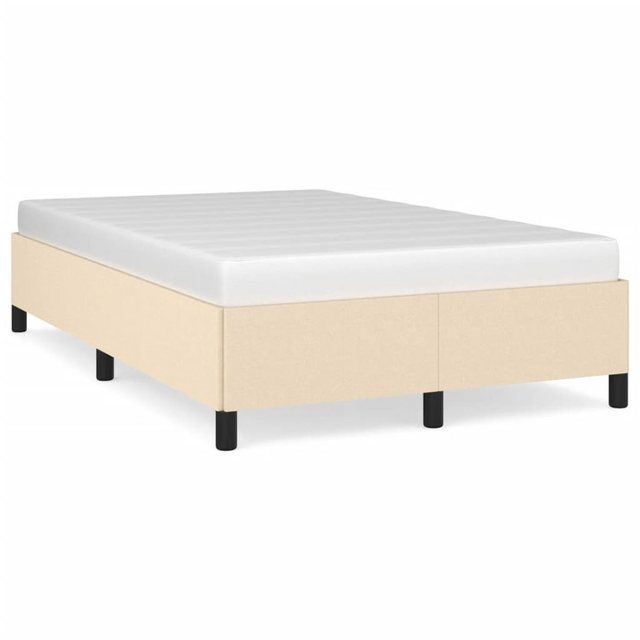 vidaXL Bett Bettgestell Creme 120x190 cm Stoff günstig online kaufen