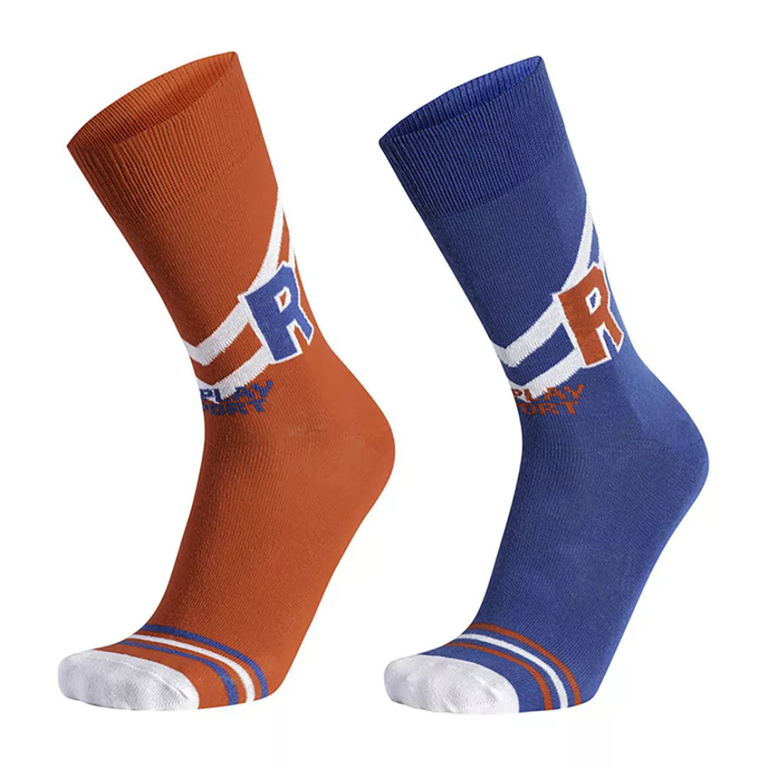 Replay Casual Socken 2 Paare EU 35-38 Red / Cobalt Blue günstig online kaufen