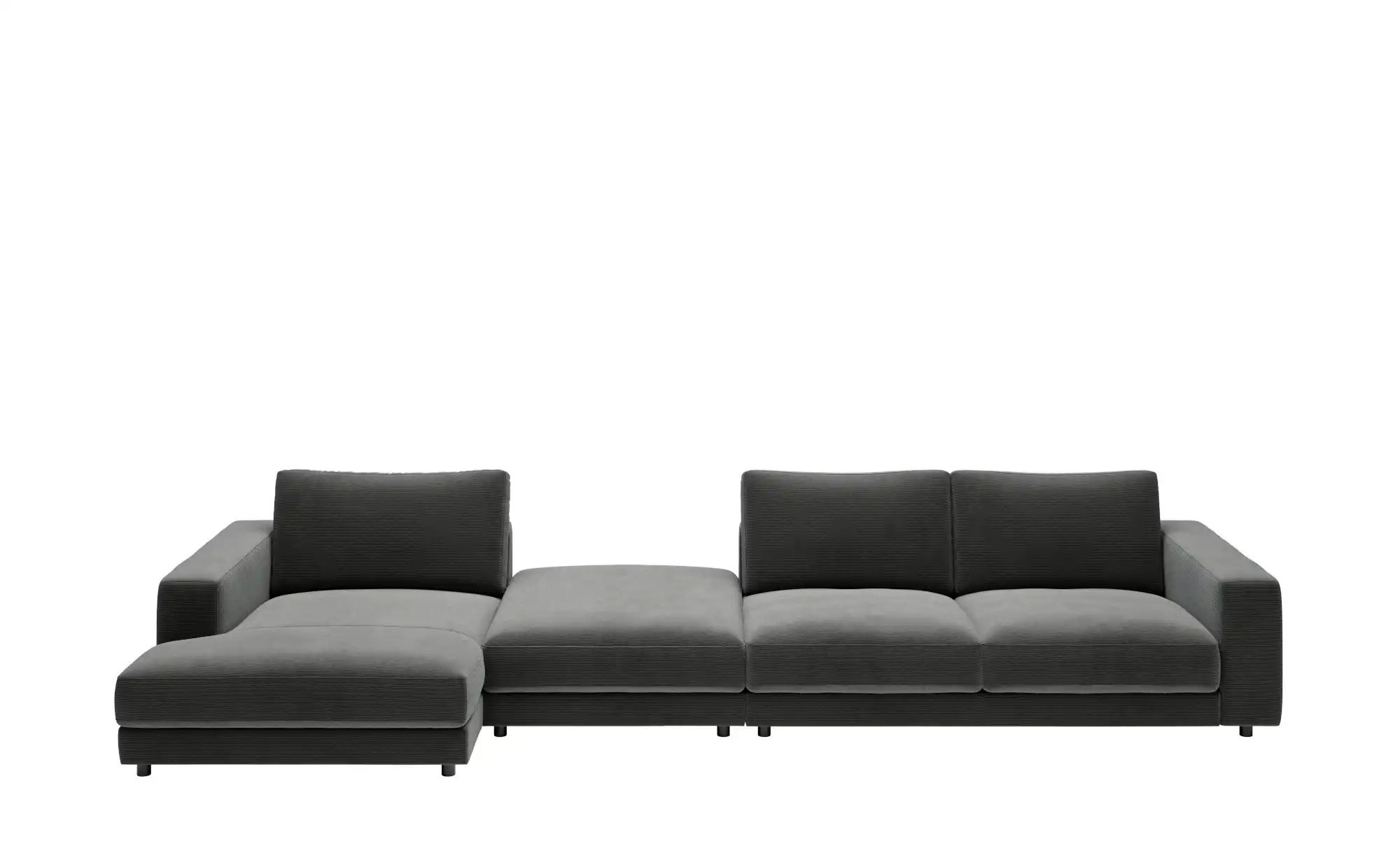 Jette Home Ecksofa in Feincord Sila ¦ grau ¦ Maße (cm): B: 430 H: 85 T: 170 günstig online kaufen