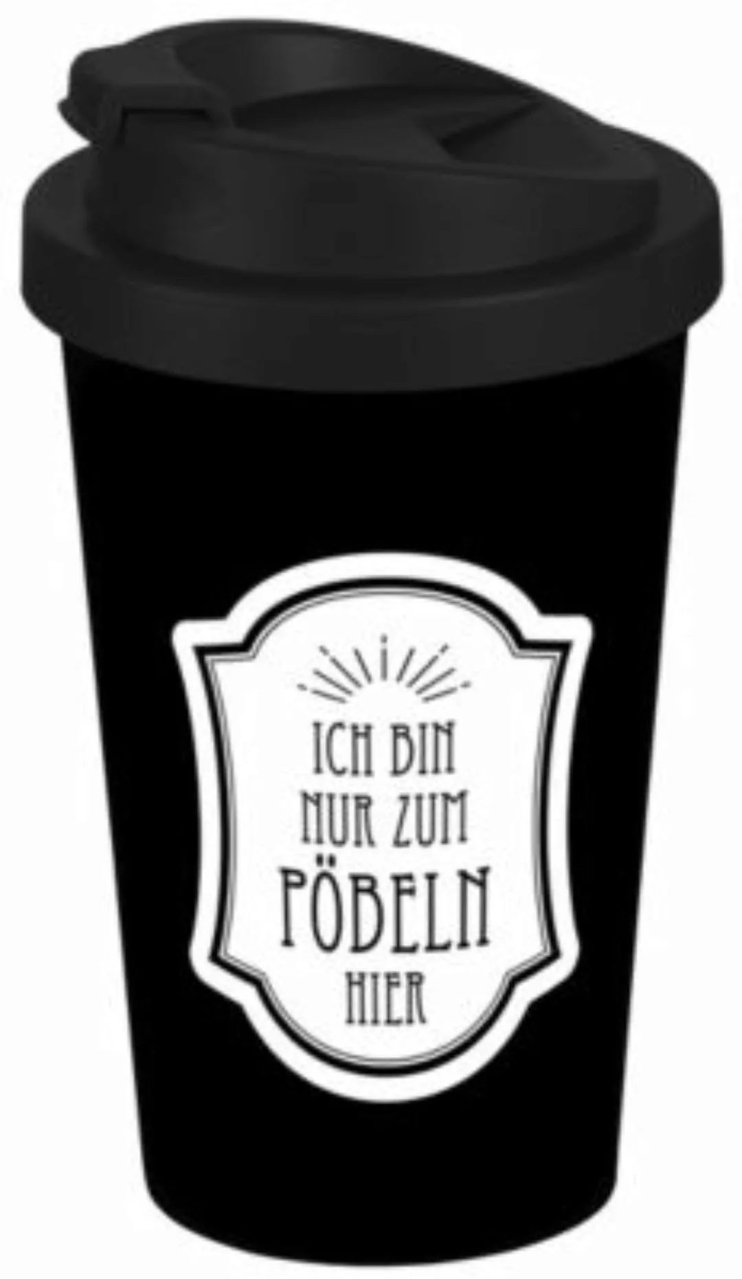 Geda Labels Coffee to go Becher Pöbeln 400ml Kaffeebecher bunt günstig online kaufen