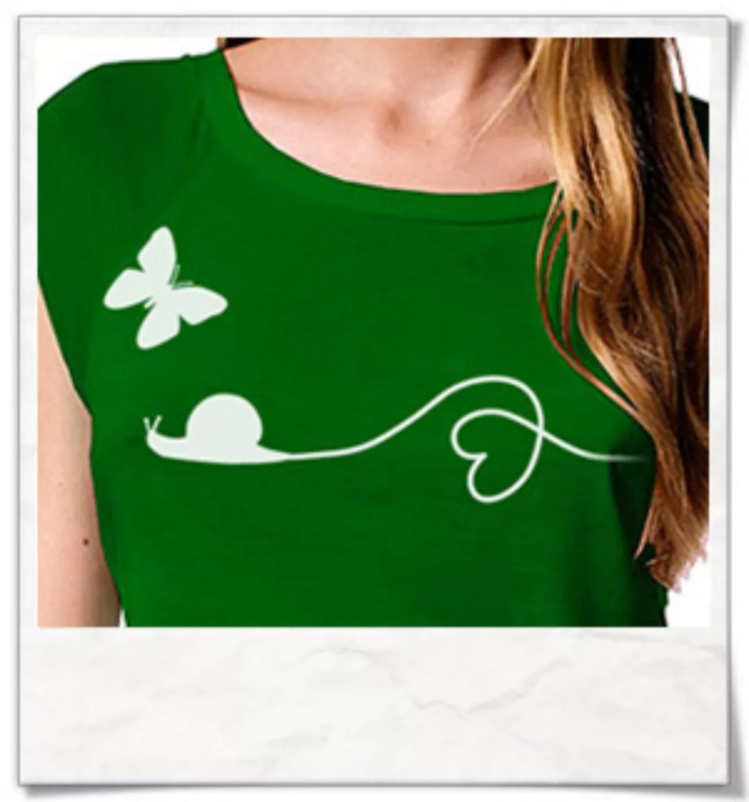 Schnecke Und Schmettelring Bambus-t-shirt In Grün günstig online kaufen