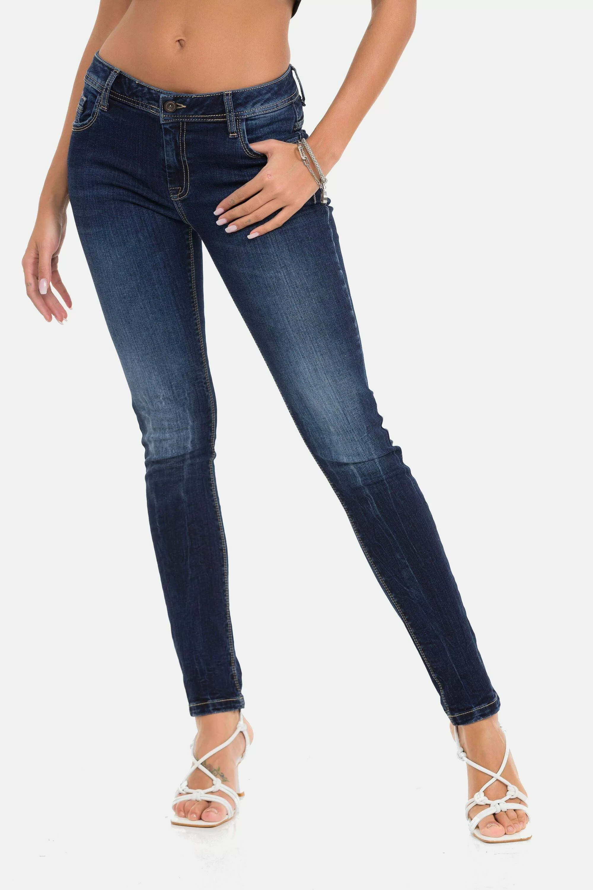 Cipo & Baxx Slim-fit-Jeans "Jeans", im Used-Look, WD443 günstig online kaufen