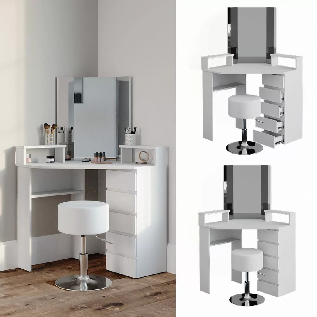 Vicco Schminktisch Tilda, Weiß, 113.3 cm günstig online kaufen