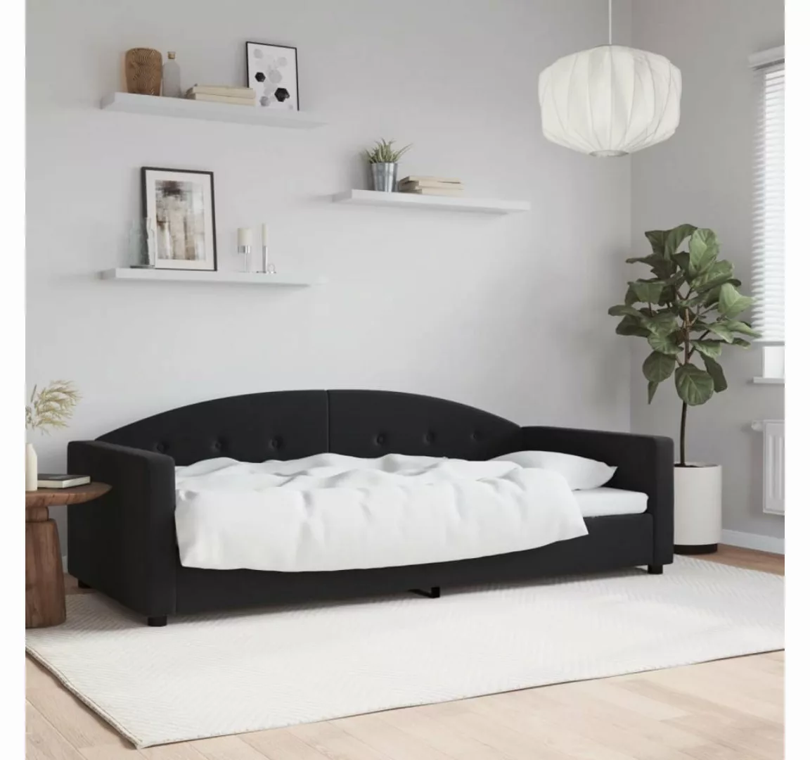 vidaXL Gästebett Tagesbett Schwarz 90x190 cm Samt Gästebett Gästecouch Gäst günstig online kaufen