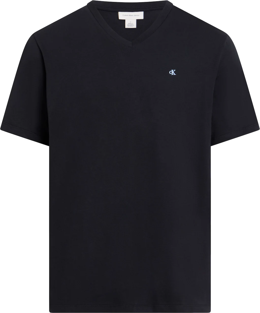 Calvin Klein Jeans T-Shirt "SS SMOOTH CTTN SOLID VNECK TEE", mit Logosticke günstig online kaufen