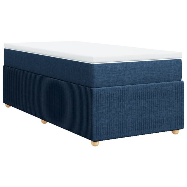 vidaXL Bett Boxspringbett mit Matratze Blau 90x190 cm Stoff günstig online kaufen