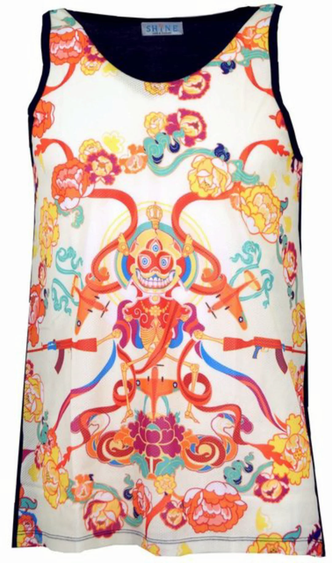 Guru-Shop Tanktop Psytrance Tank Top, Männer Top - Dämon Psychedelic, Goa S günstig online kaufen