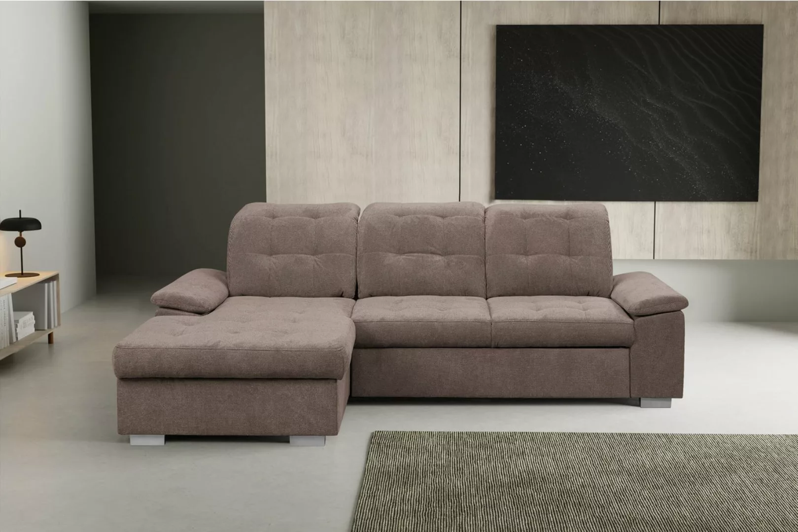 WERK2 Ecksofa Carmen L-Form, Sofa, Eckcouch mit Schlaffunktion, Bettkasten, günstig online kaufen