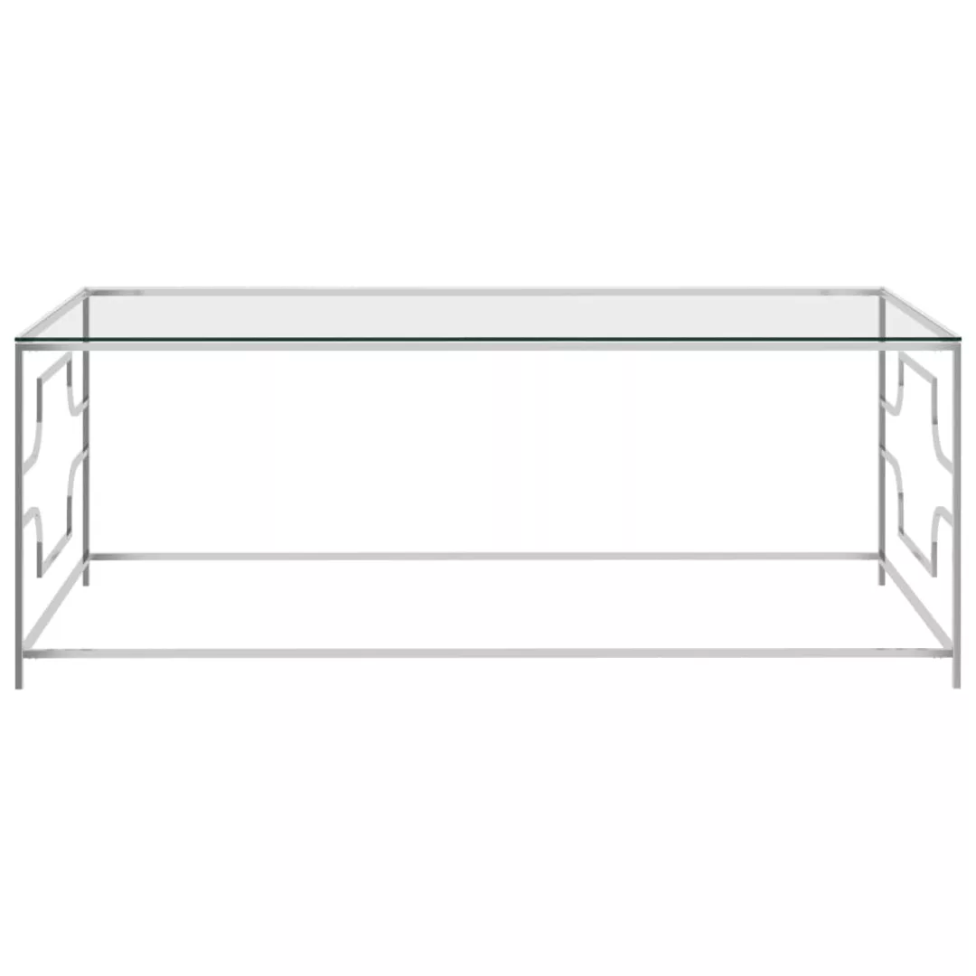 Couchtisch Silbern 120x60x45 Cm Edelstahl Und Glas günstig online kaufen