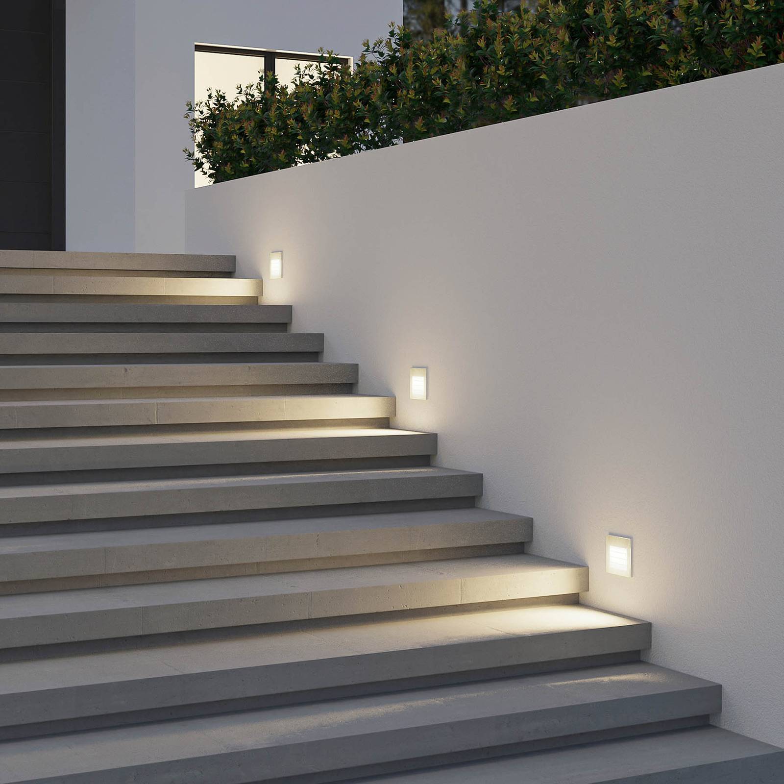 Arcchio LED-Wandeinbaulampe Zamo, Rasterabdeckung, weiß günstig online kaufen