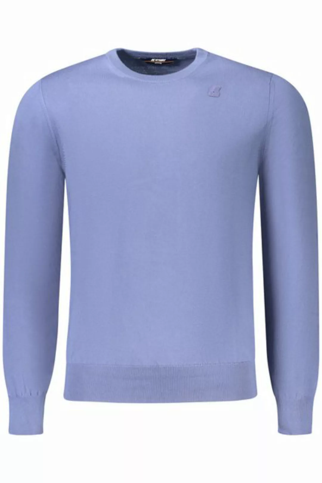 K-Way Strickpullover Herren Blauer Pullover: Langarmshirt mit Rundhals & Lo günstig online kaufen