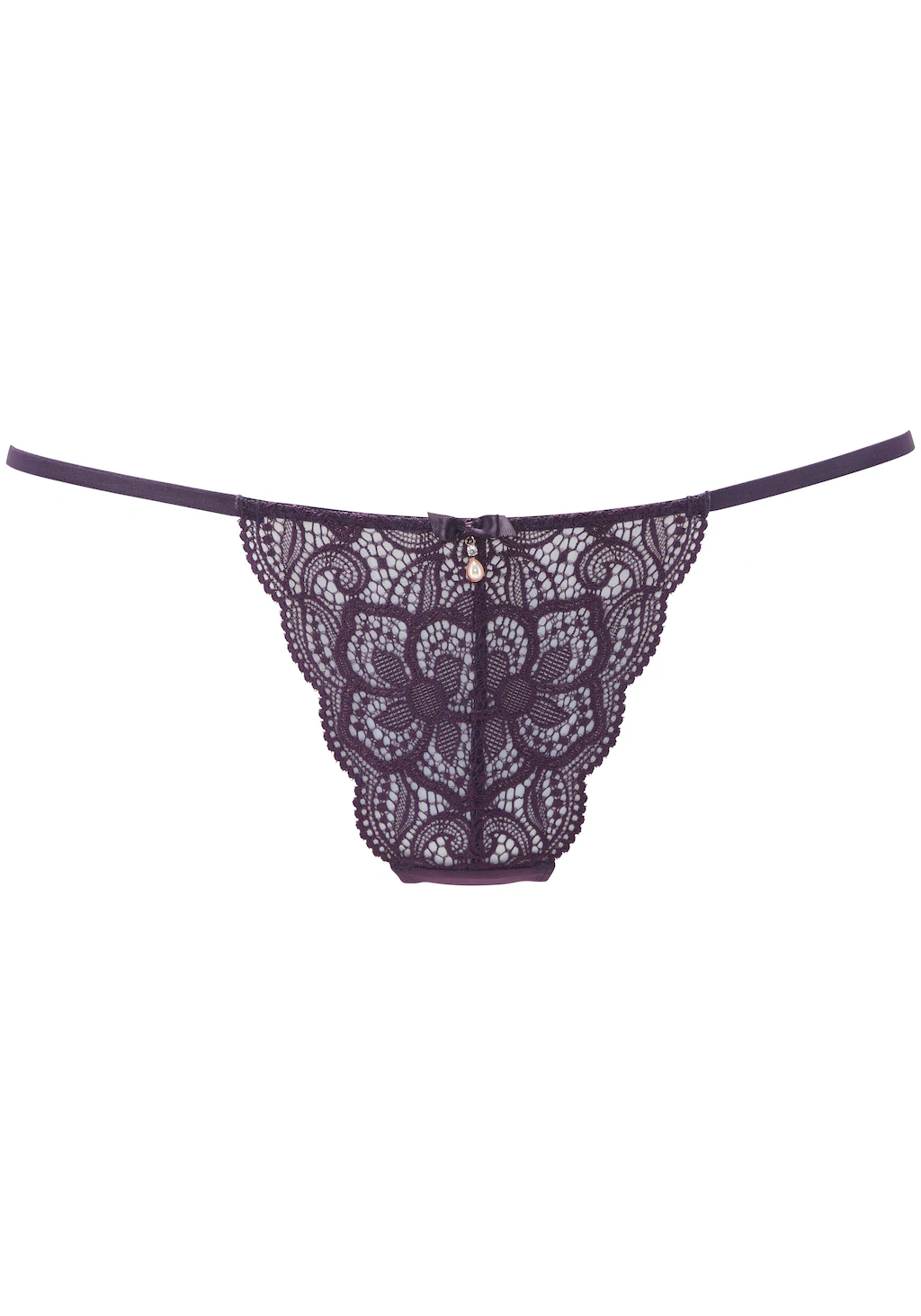 LASCANA String "Nikoletta", aus floraler Spitze mit Accessoire in Perlenopt günstig online kaufen