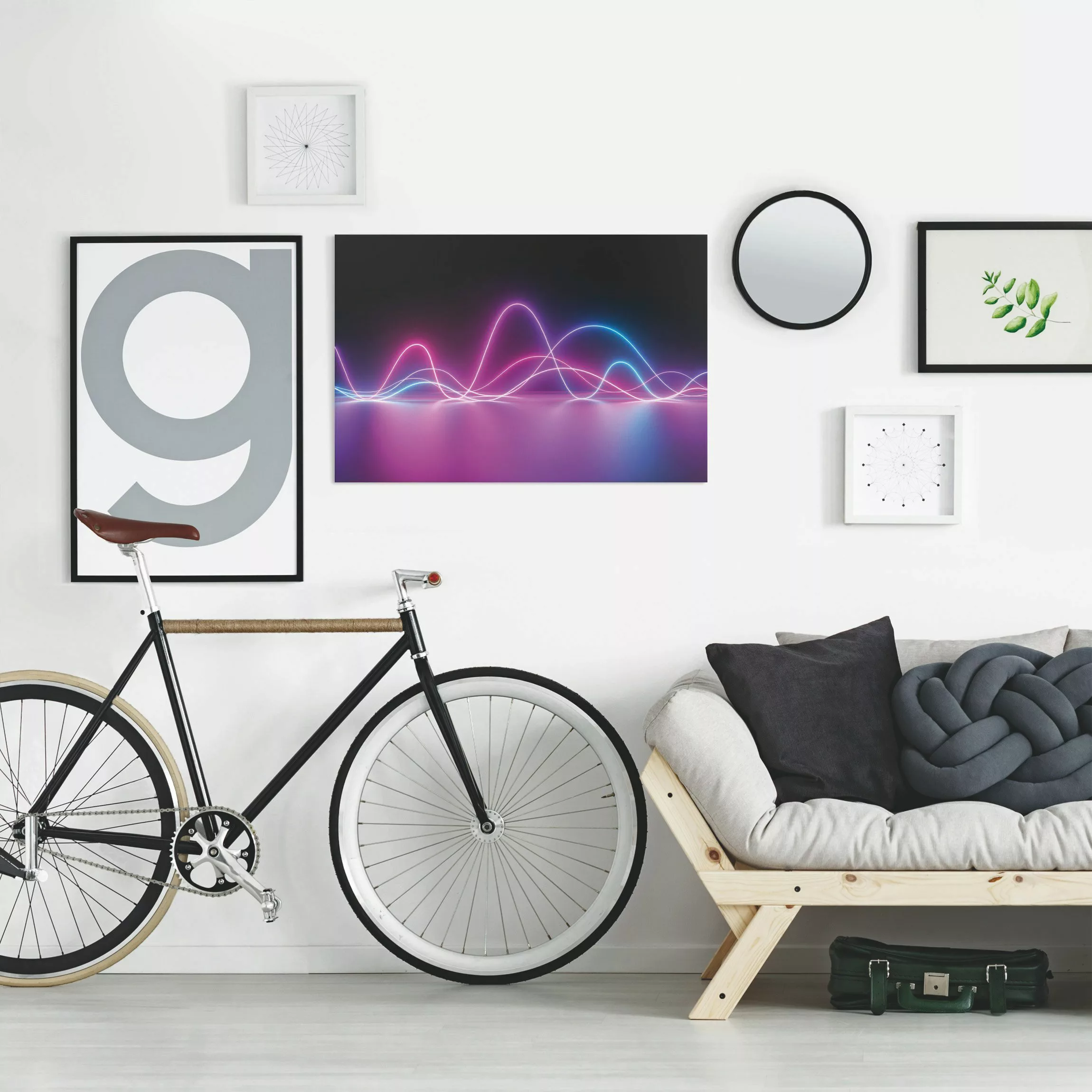 Leinwandbild Neonwellen günstig online kaufen