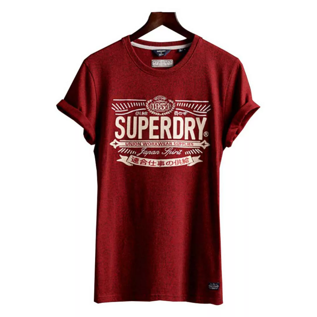 Superdry Reworked Classic Applique Kurzarm T-shirt S Rich Red Grit günstig online kaufen