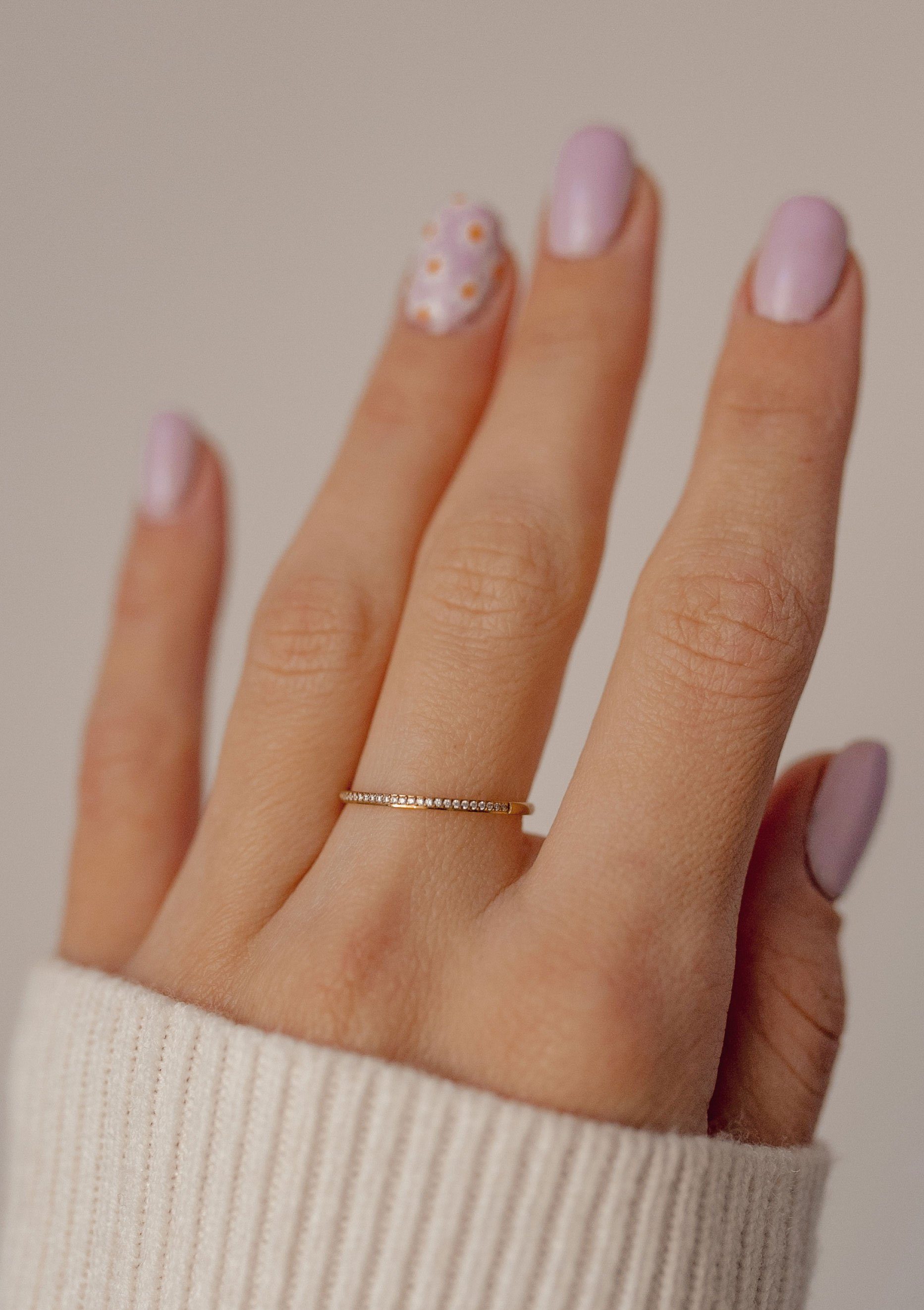 Hey Happiness Fingerring Bandring Zirkonia, 18K günstig online kaufen