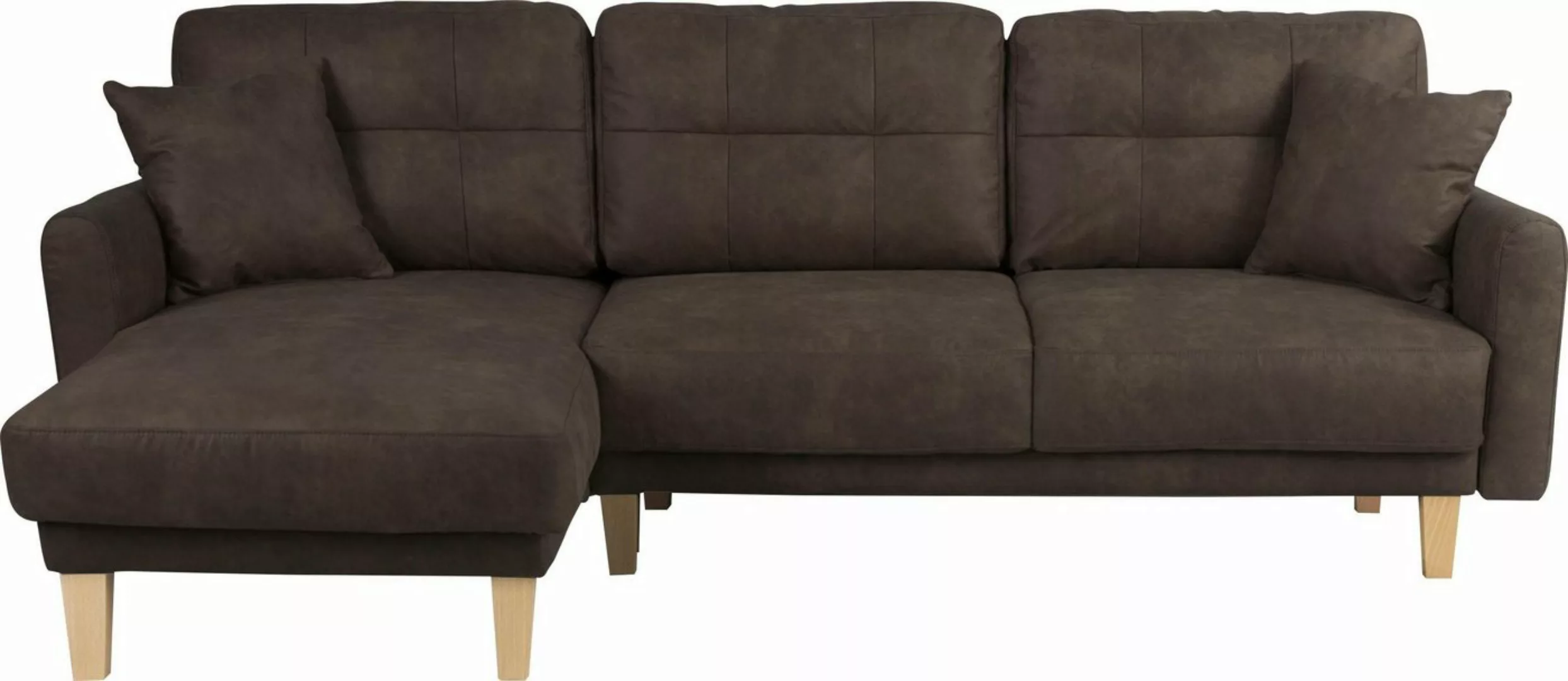 Home affaire Ecksofa "Triplo, Zierkissen, Schlaffunktion, B/T/H: 234/164/89 günstig online kaufen